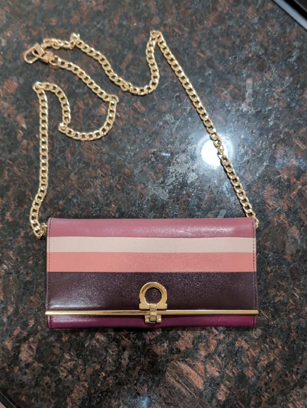 Ferragamo Wallet with Gold Hardware